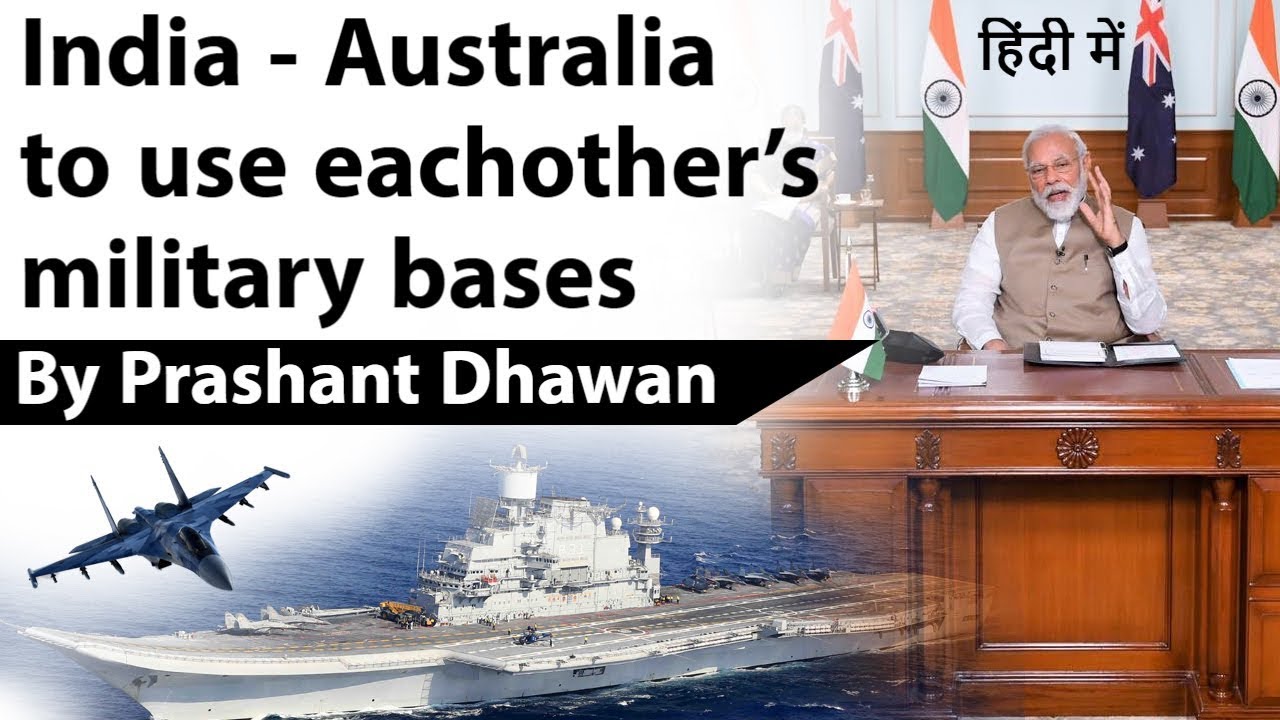 India Australia Military Base Agreement Signed India Australia 2020 ...