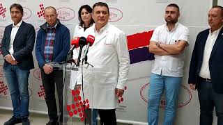 EKSKLUZIVNO Dr Djajic Vlado direktor Kliničkog centra Republike Srpske -Konferencija za novinare