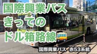 【意外とエンジンが唸る🚌】国際興業バス赤53系統に乗車。  赤羽駅西口→ときわ台駅　　いすゞエルガ