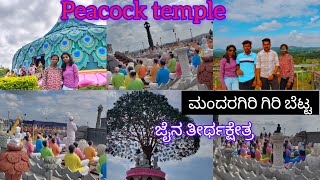 ಮಂದರಗಿರಿ ಬೆಟ್ಟ ತುಮಕೂರು/ ಜೈನ ತೀರ್ಥಕ್ಷೇತ್ರ 🙏 peacock temple beautiful view 😍 basadi betta weekend plan