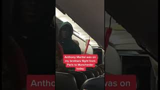 Manchester United star Anthony martial spotted on plane in Paris