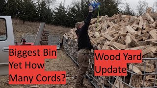 How Many Cords? Biggest Firewood Bin Yet. Next? #firewood #firewoodbusiness #firewoodproduction