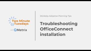 How to troubleshoot common errors when installing OfficeConnect