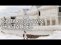 DRONE:  'Ice Town' left after historic snow storm in Ontario, Canada