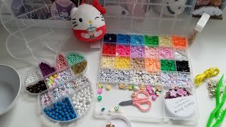 Making cute bracelets with my new bracelet box 🤩📿💖#asmr  #cute #bracelet #aesthetic