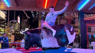 Fly Boy riding on a Crazy Bull in Benidorm | Bull Riding 4K