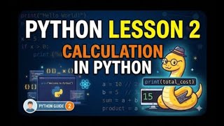 Python||Free Lesson-2||Calculation in Python💻💻