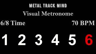 Metronome 6/8 Time 70 BPM visual numbers