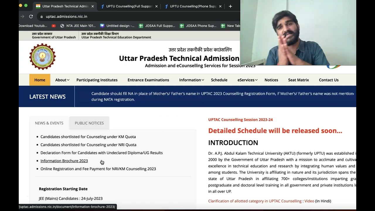 UPTAC(AKTU) Counselling 2023 - Latest Schedule Information | UPTU 2023 ...