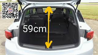 Vauxhall Astra 2015-2021 boot dimensions in centimeters #cargurudiy