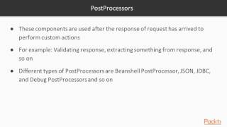 JMeter 3.0 Advanced : Advanced Post and PreProcessors | packtpub.com