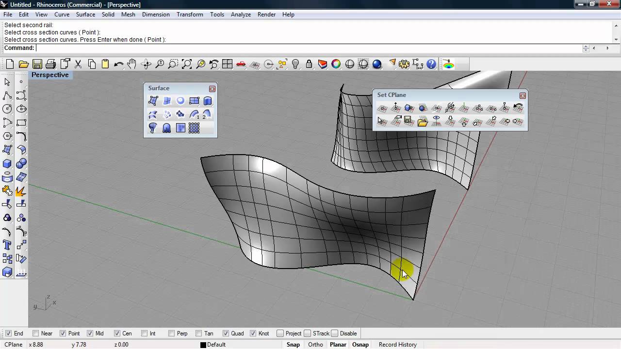 Rhino Surface Modeling Youtube