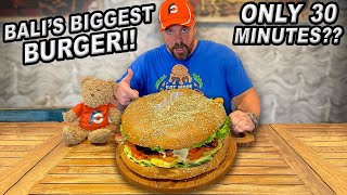 Fat Bowl’s Massive 30cm Fat Burger Challenge in Bali, Indonesia Must Be Eaten Within 30 Minutes??