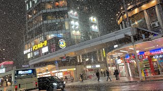 【4K】Kyoto Walk🇯🇵/Snow/Kawaramachi/雪/京都/散歩