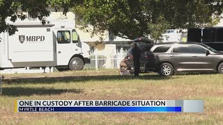1 arrested after Myrtle Beach barricade situation on Highway 15