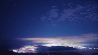 月夜の雲海と星空（SONYα7SⅢリアルタイム動画）