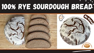 How to Make 100% Rye Sourdough Bread | German Rye Sourdough Bread | Roggensauerteigbrot