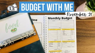 BUDGET WITH ME NOVEMBER 2021 | Frugal Living Budget