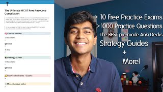 FREE MCAT Resources (over 10 free Exams, 100s of questions + strategies!)