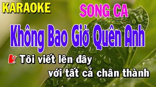 Không Bao Giờ Quên Anh Karaoke Song Ca Thái Tài