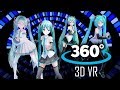 [360° 3D VR] [MMD] ヒバナ-HIBANA- (ft. Hatsune Miku Quartet) [初音ミク] [ミクの日] [ミク10周年] [D/L]