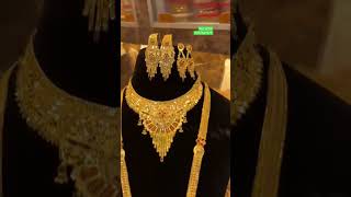 Beautiful bridal necklace with ranihaar set/one gram gold plated jewellery with price#shorts#gold