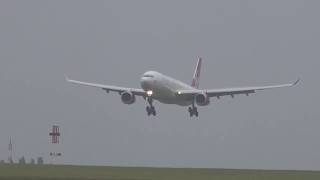 spraygasm Virgin Atlantic A330-300 SENSATIONAL LANDING! | Manchester Airport | Jet Junkies Live