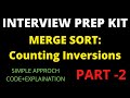 Merge sort : counting inversion hackerrank solution // counting inversion using merge sort part-2