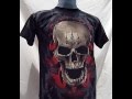 Thai Tattoo Broken Skull On Hell Tattoo Art T-Shirt - Black