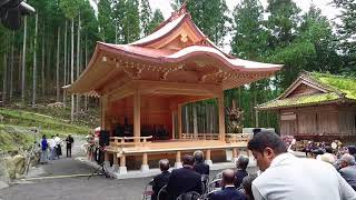 平成29年9月10日六神牛神社神楽殿完成記念熊本県菊池市御松囃子御能公演