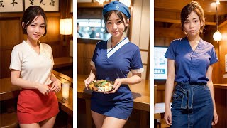 【AI美女】居酒屋で働く女の子画像集 / A girl who works at an izakaya / Japanese girl / Stable Diffusion