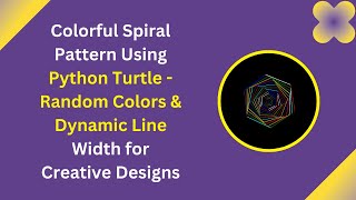 Colorful Spiral Art with Python Turtle | Fun & Creative Coding 🎨🐍