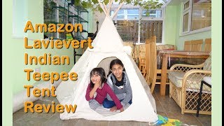 Kids Teepee Tent Fun - Indian Canvas Play House from Amazon by Lavievert Review - 15% Discount!