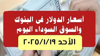 أسعار الدولار فى البنوك والسوق السوداء اليوم الأحد ٢٠٢٥/١/١٩