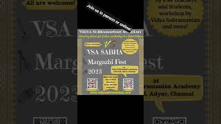 VSA Sabha Margazhi Fest 2023 coming up Dec 24!