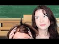 ASMR girl who is OBSESSED with you plays with your hair in class 🌝