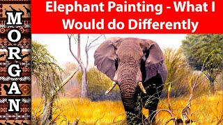 Composition - wildlife artist Jason Morgan critiques his own Elephant painting