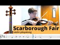 Scarborough Fair violin playalong (beginner)