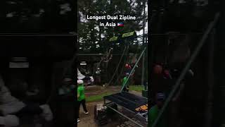 Longest Dual Zipline in Asia 🇵🇭 #zipline #philippines #bukidnon #shorts #fyp #foryou