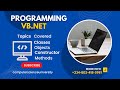 Programming 1 - Introduction to VB.NET Classes, Objects, Constructors and Methods