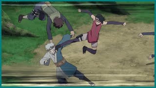 Sarada Kicks Mitsuki | Mitsuki Transformation Jutsu