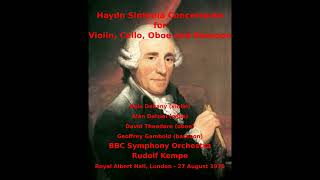 Haydn Sinfonia Concertante - BBCSO (Dekany, Dalziel, Theodore, Gambold) - Rudolf Kempe (RAH 1975)