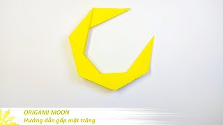 Cách gấp mặt trăng khuyết bằng giấy | CRESCENT MOON ORIGAMI CRAFT