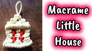 Macrame house keychain|Macrame keychain