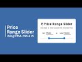 Create A Price Range Slider Using JavaScript