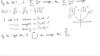 Quiz 7 Problem 2(a) Absolute Convergence and the Integral Test