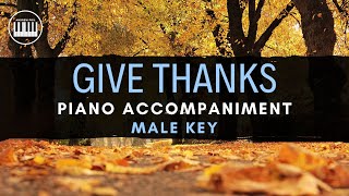 GIVE THANKS (DON MOEN)| PIANO ACCOMPANIMENT WITH LYRICS | MALE KEY | SONG FOR THANKSGIVING