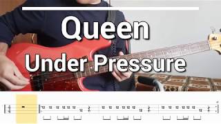 Queen - Under Pressure (Bass Cover) TABS