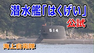 海上自衛隊  SS-514 潜水艦「はくげい」公試入港