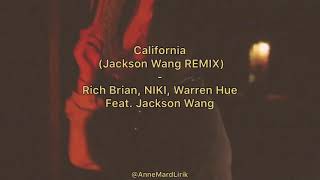 [INDOSUB] Rich Brian, NIKI, Warren Hue - California Remix ( feat. Jackson Wang ) Lirik Terjemahan
